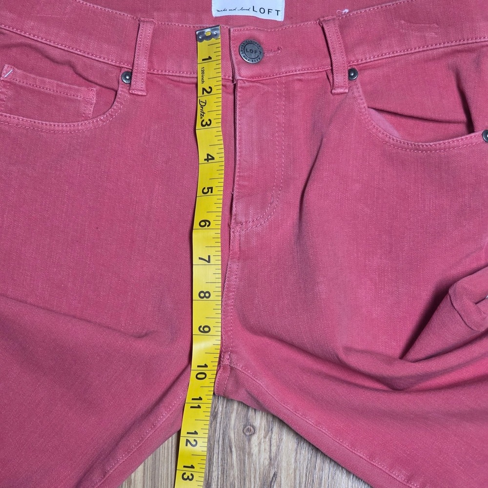 NWOT LOFT Legging Jeans Pink Colored Skinny Fit Women's Size 28 - Picture 7 of 10